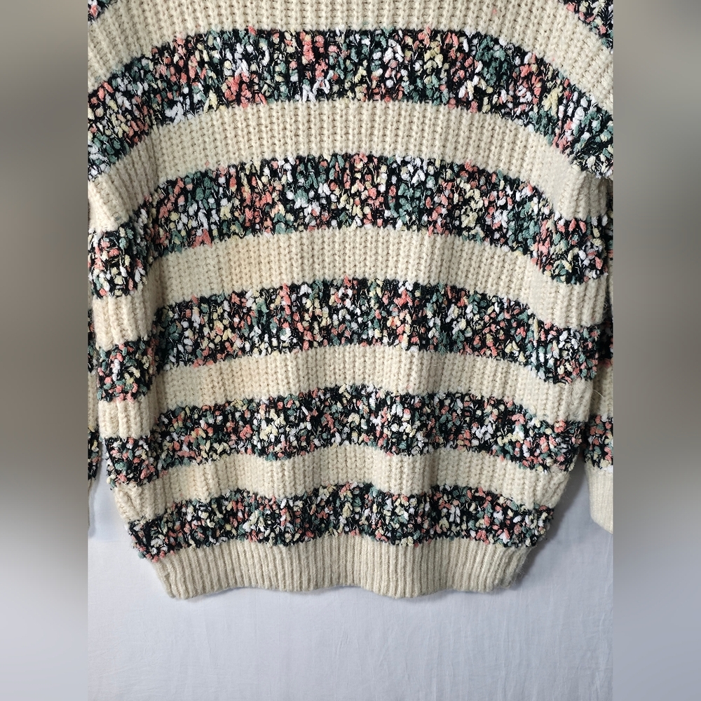 Anthropologie La Fee Verte Confetti Striped Sweater Boho Cottagecore Knit Small - Picture 5 of 12